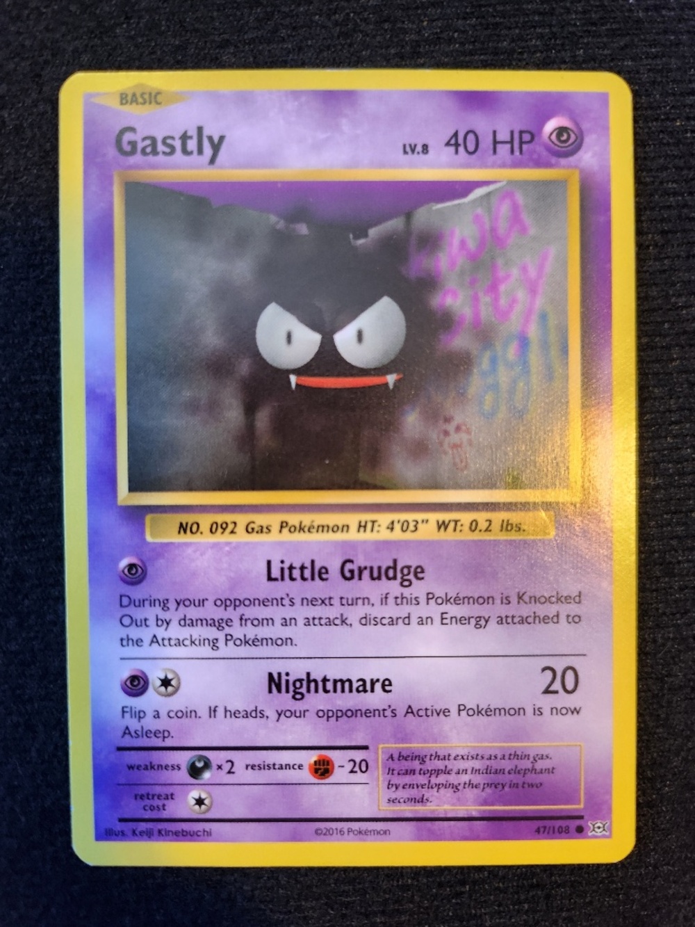 Gastly (047/108) - Pokémon Trading Card Game - XY Evolutions (2016)